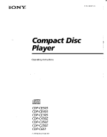Sony CDP-CE250Z - Owners Manual 